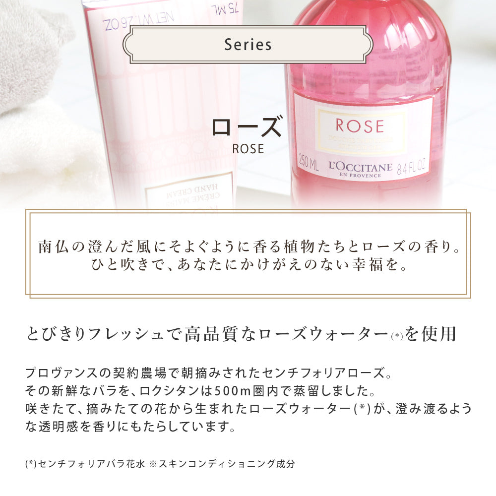 ロクシタン 香りが選べるハンドクリーム 75ｍL ハンドタオル 入浴剤 オリジナルギフトセット giftloc01